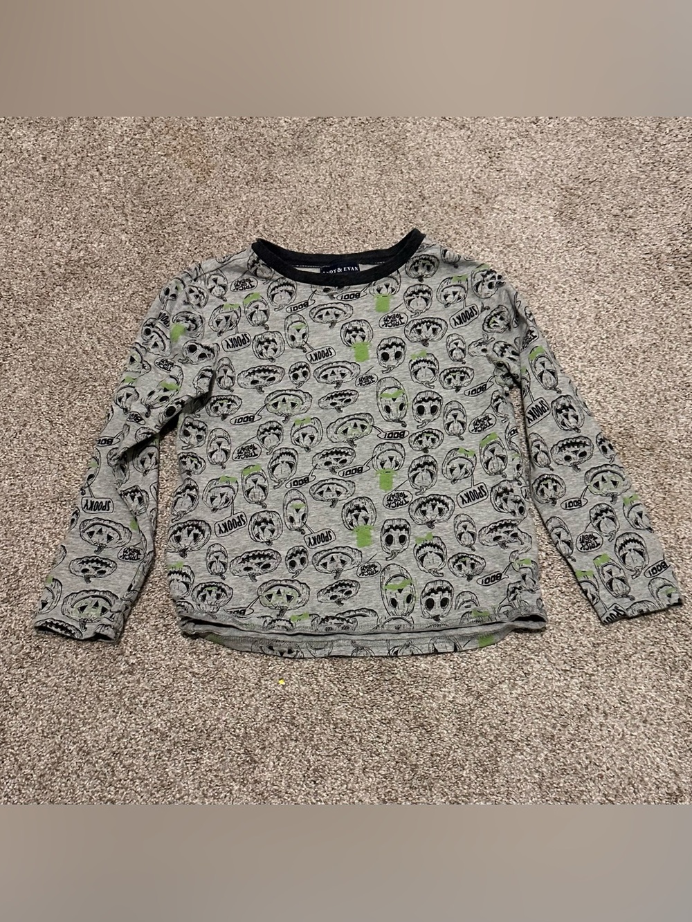Andy & Evan Grey Halloween Long-Sleeve Tee